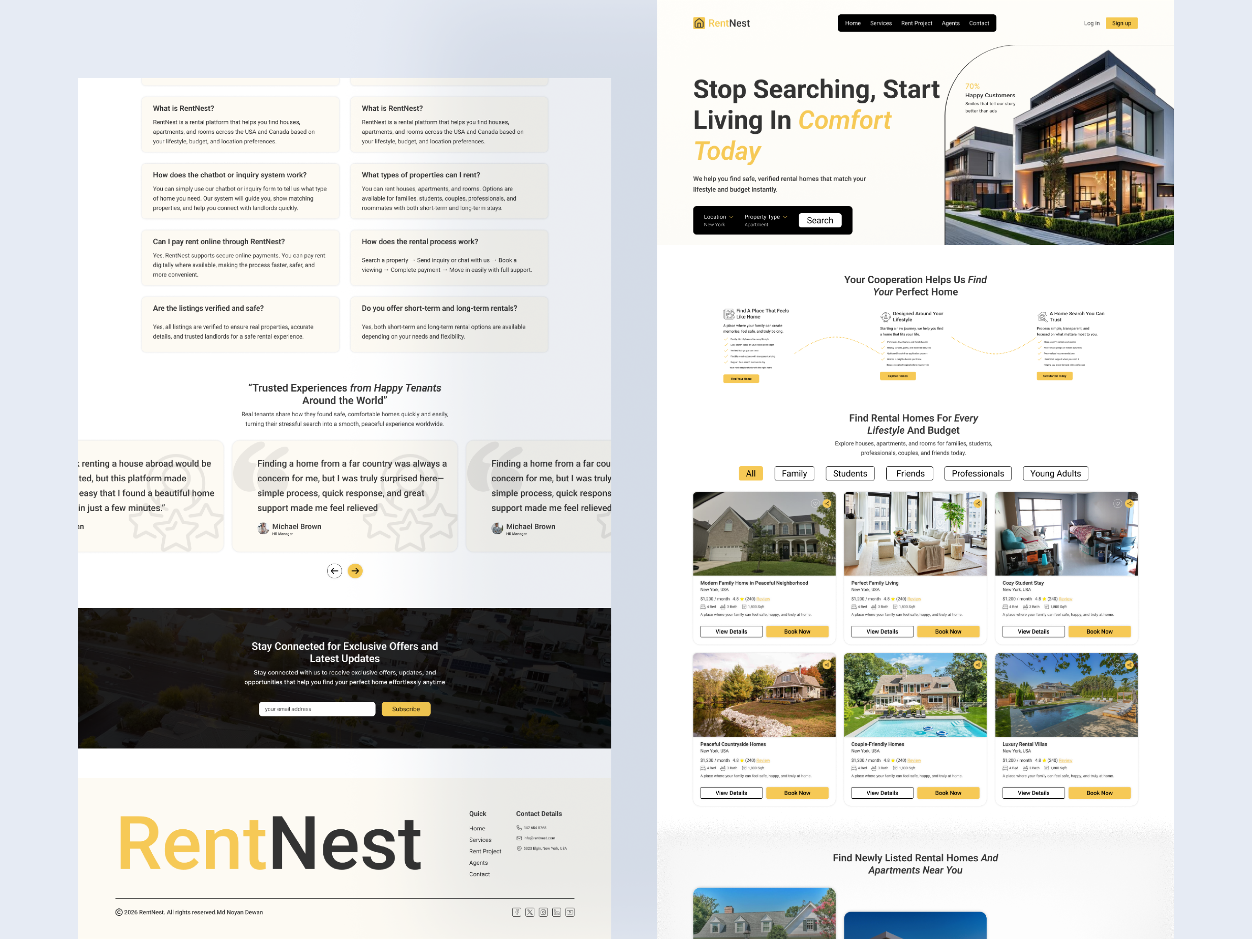 Rental real estate business landing page branding creativedesign digitalproductdesign dribbbledesign figmadesign globalbusiness graphic design logo motion graphics onlinemarketing productdesign realestatebranding ui uiuxdesign vector webdesign