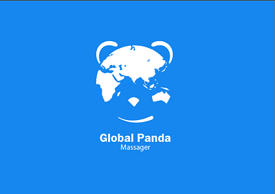 Global panda branding graphic design logo