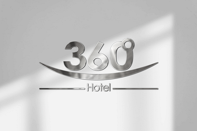 360 degrees Hotel branding graphic design logo