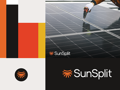 Logo Design for SunSplit (a solar company) branding energy graphic design logo logo design solar typography