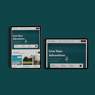 Holiday landing page Redesign app design ui