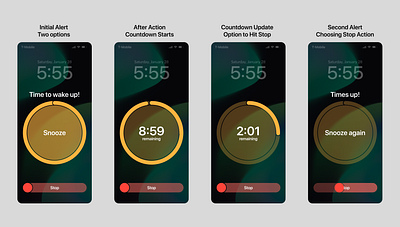 Alarm Redesign - UI Challenge ui vector