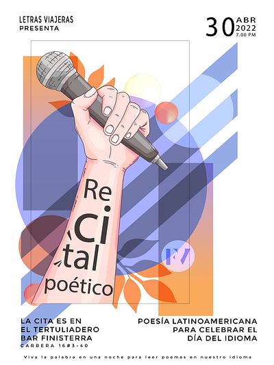 Recital Poetico art design illustration illustrator ilustración love poetic recital vector