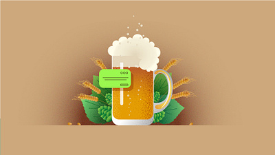 Бокал напитка молодости design illustration vector