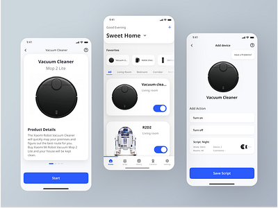 Smart Home app Design app app design cleam design mobile design ui ux web design