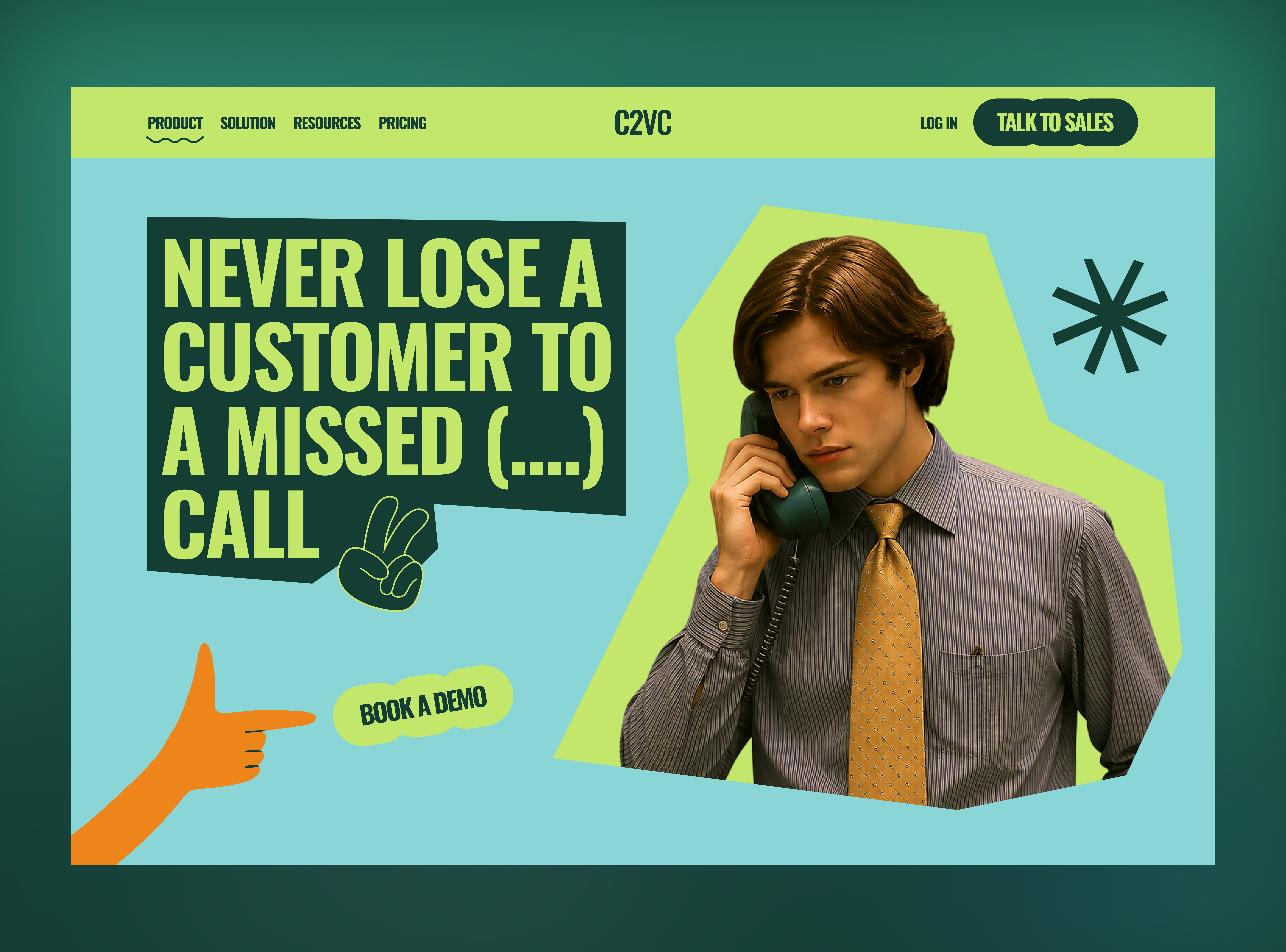 C2VC - SaaS Hero Design UI/UX Design ai saas ai website design b2b saas cloud 2 voice conversion landing page customer communication hero section design landing page design landing page ui modern web design product website saas hero design saas landing page saas product design saas ui ux saas web design saas website ui ux design website hero website ui ux