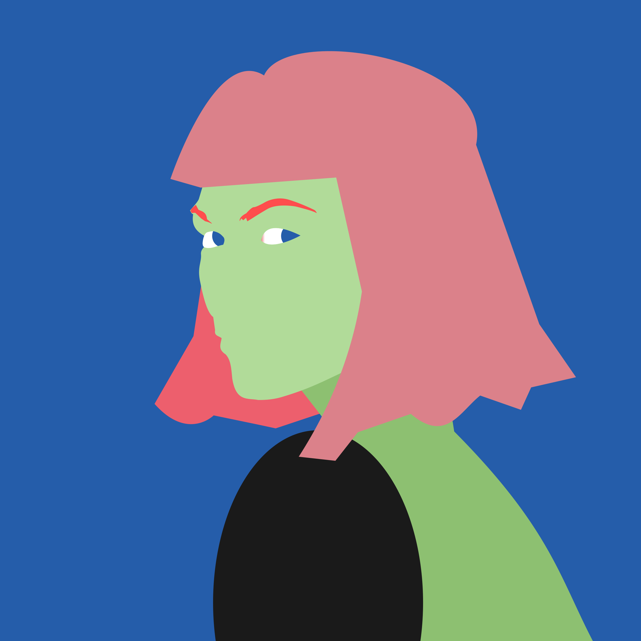 a good start... girl head illustration pinky shunte88 vector wip