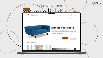 Landing Page | ModishKraft Furniture Website branding figma furniture landing page ui ui design uiux ux ux design website design