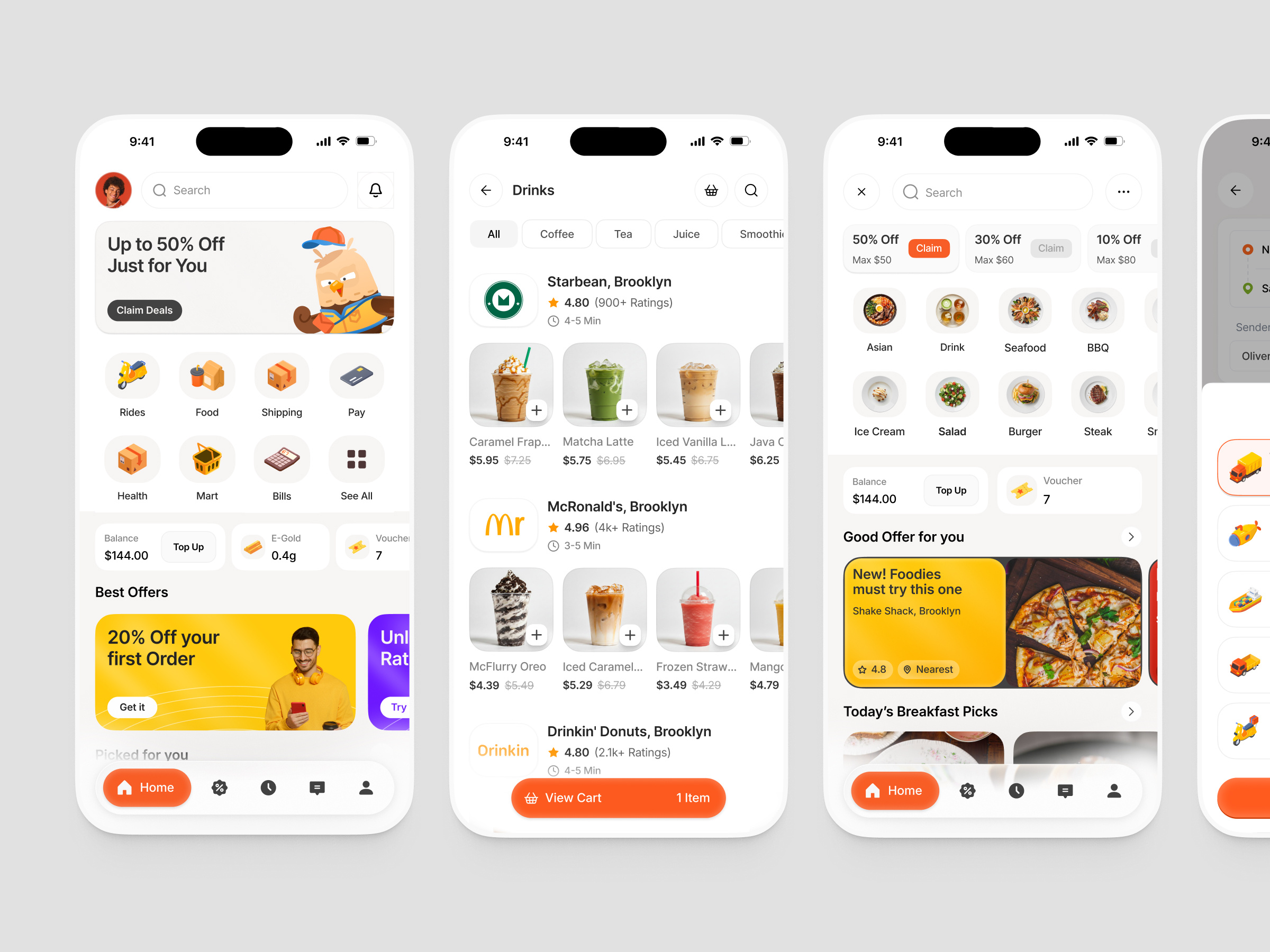 Weagle – Super Apps Made Friendly app concept app ui branding choq colorful ui delivery app food app food delivery friendly illustration mascot mobile app mobile ui playful design super app ui design ux design