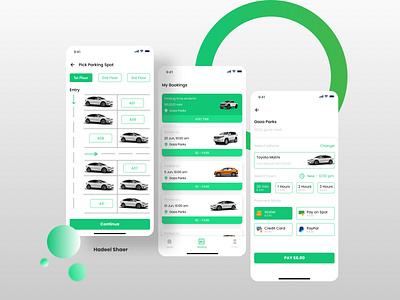 Parking App app car design fi figma parking ui ux uxui