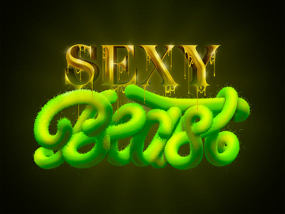 Sexy Beast Typography 3d art direction artwork design graphic design illustration typography