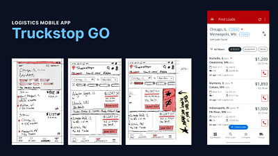 Truckstop Go: Logistics Mobile App android design system ios logistics mobile mobile app pattern library product design trucks ui