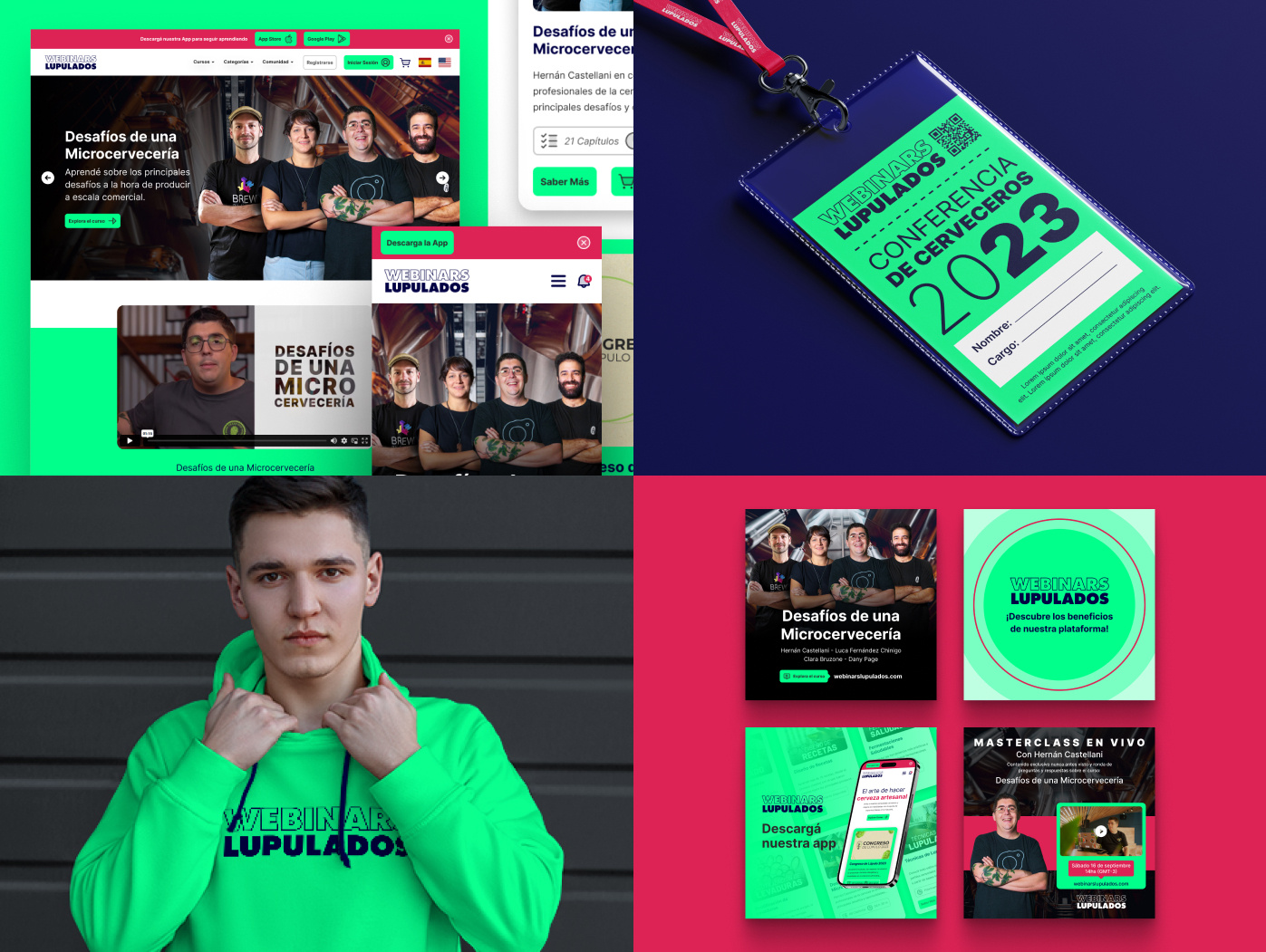 Branding for Webinars Lupulados brand identity brandbook branding graphic design logo ui web design
