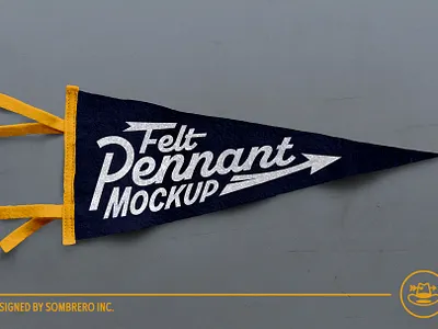 Felt Pennant Mockup felt pennant graphic mockup mockup pennant mock
