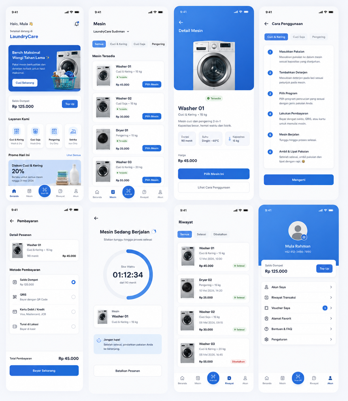 Laundry Care Mobile Apps Frontend branding dashboard design frontend frontend mobile illustration landing page laundry apps mobile apps ui ux web design web development