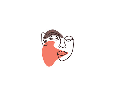 ONEline face design figma graphic design illustration logo vector