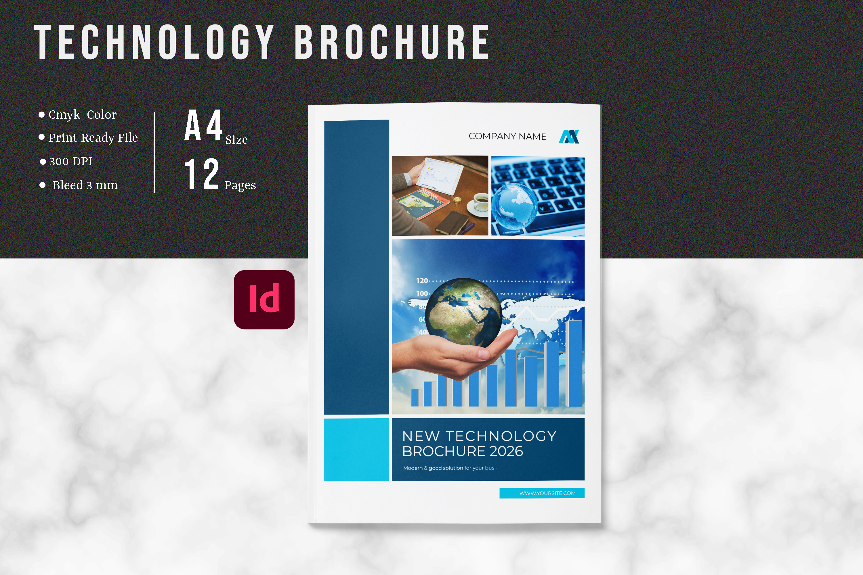 Technology Brochure Template a4 brochure annual report brochure template business brochure business report company profile corporate brochure corporate profile digital agency editable template indesign brochure it brochure marketing brochure modern brochure print template professional layout startup brochure tech brochure tech company technology brochure