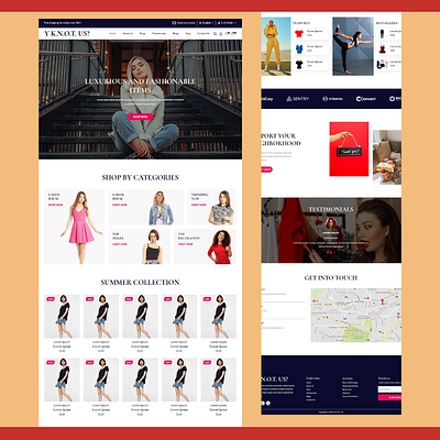 User-Friendly E-Commerce Website Design | Y K.N.O.T. US? 3d animation brandidentity branding design designagency frontenddesign graphic design homepage logo motion graphics ui uidesign userinterface ux uxdesign website design website development wodpress