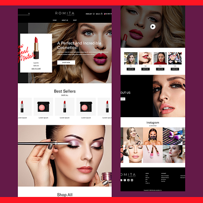 Minimalist E-Commerce Website Design | ROMITA COSMETICS appdesign ui uidesign uiux userexperience ux uxui uxuidesign webdesign website websitedesign websitedesigner websitedesigning websites