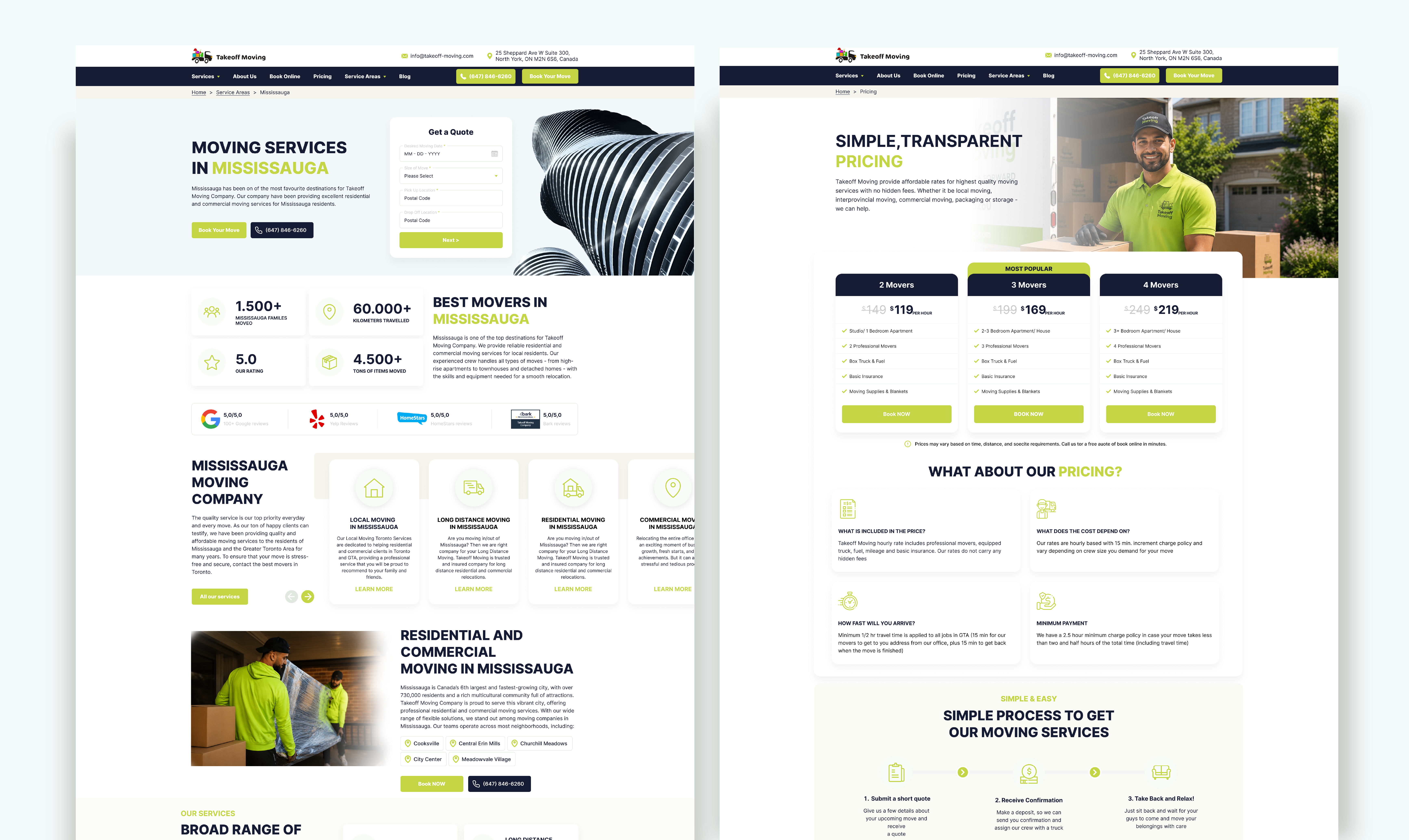 Moving Services Website branding graphic design logo ui