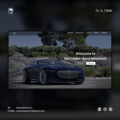 Mercedes-Benz Maybach - UI Web Design car cardesign carui design figma ui uiux