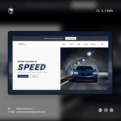 Street Racing - UI Web Design car cardesign figma streetracing ui uiux webui