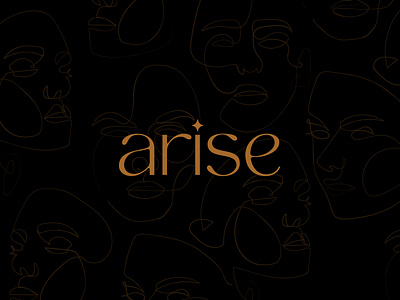 Arise church church design daring 2 believe design feminine floral flower illustration line art logo neutral podcast rise sermon sermon graphic star woman women