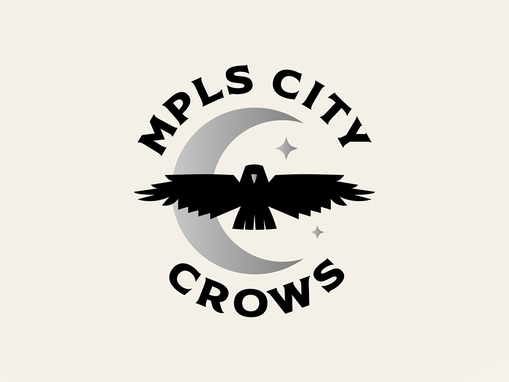 CaCawww branding crows logo minneapolis moon soccer sports