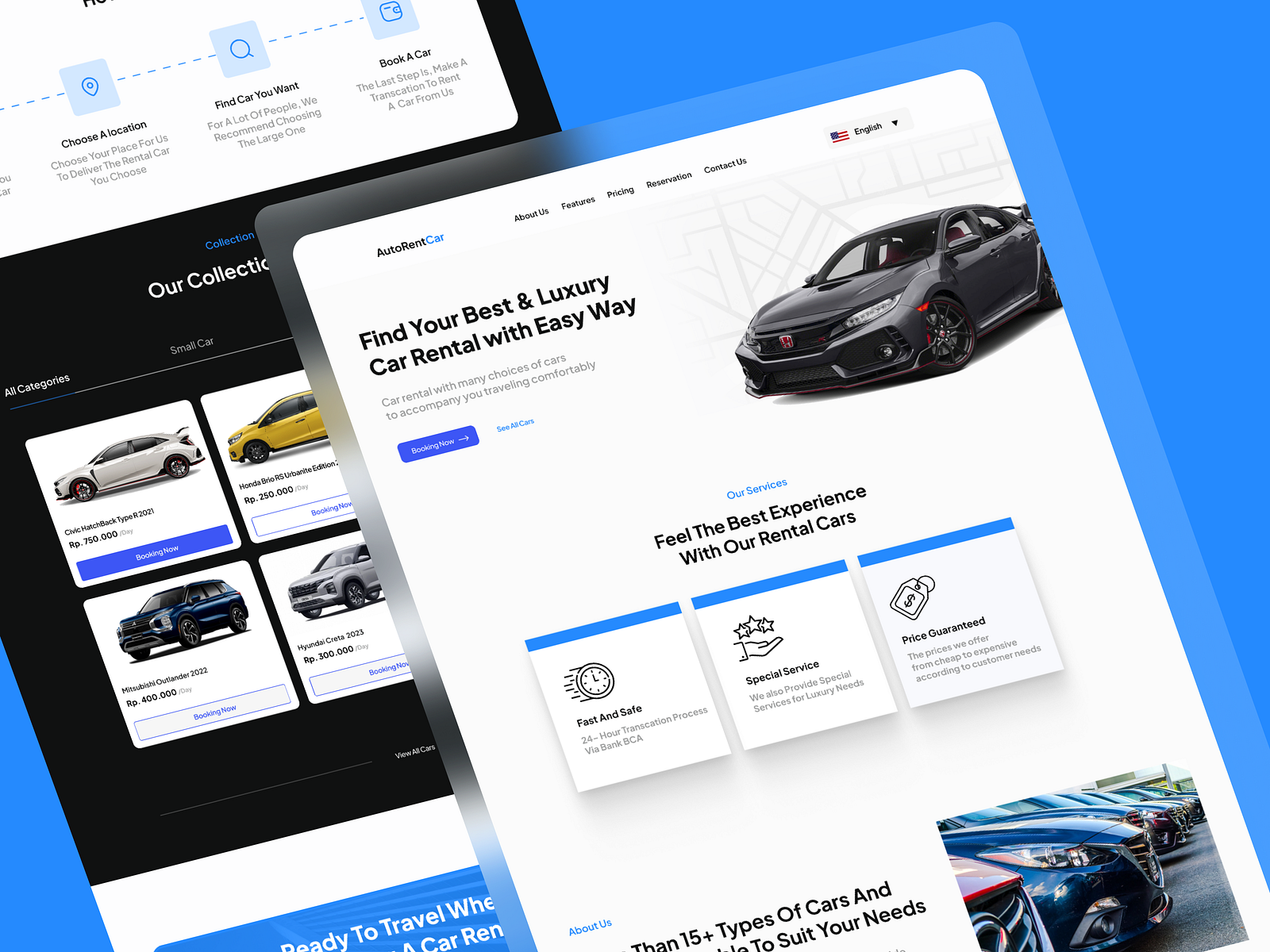 AutoRentCar: Car Rent Landing Page by Muhammad Habib on Dribbble