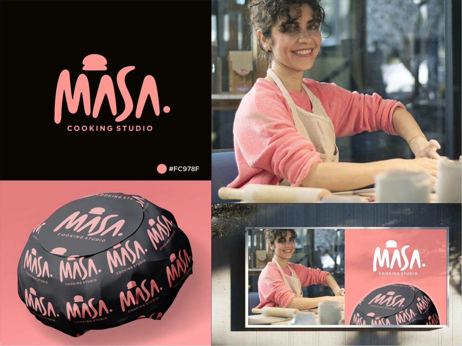 LOGO & BRANDING FOR MASA COOKING STUDIO KAYA graphics™ bakery branding bakery logo branding graphic design handcrafted type based logo logo typography