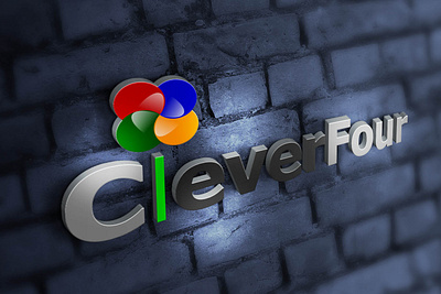 Logo for CleverFour Company branding design graphic design logo