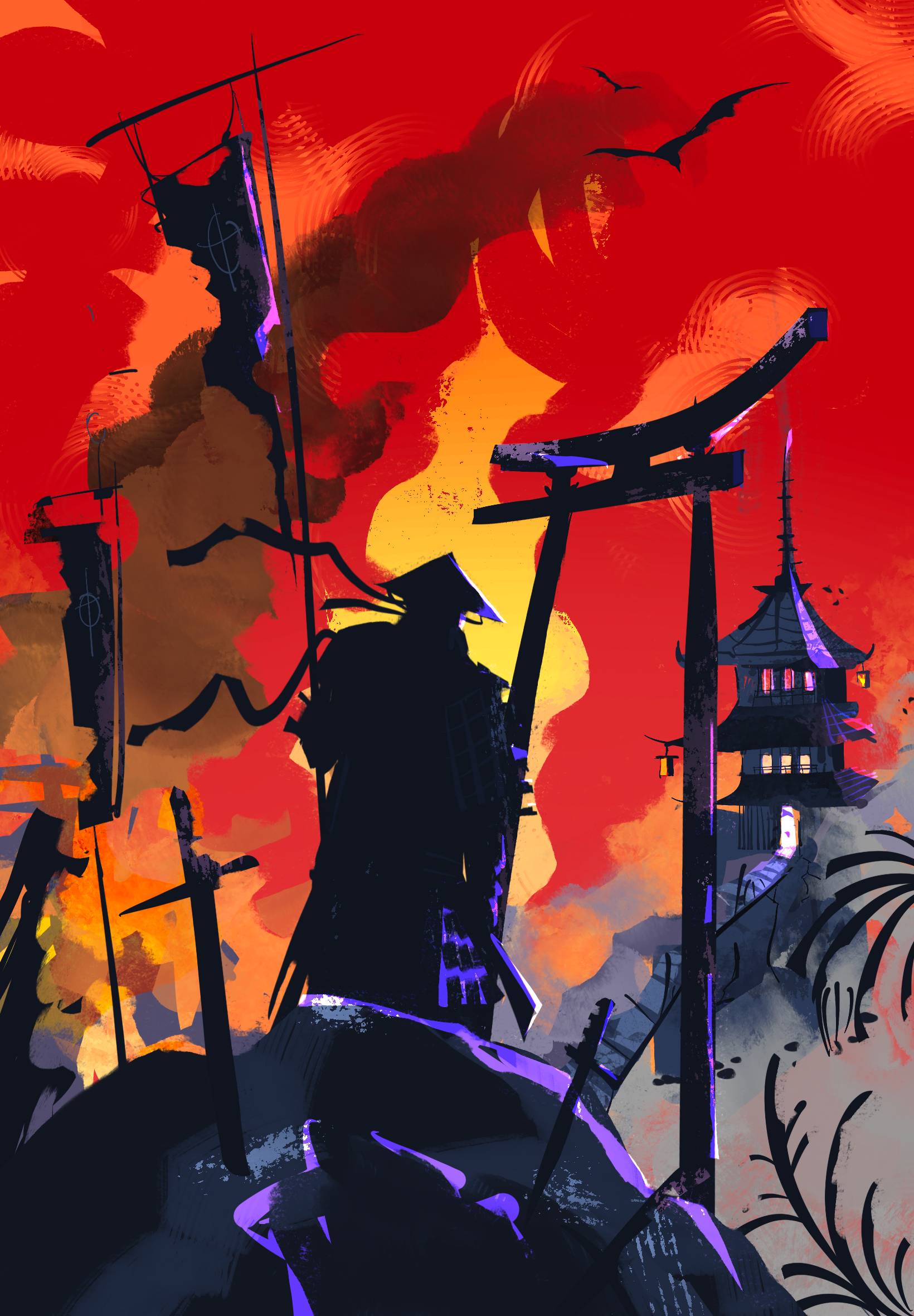 Samurai Concept Art animation art concept art illustration poster samurai sci fi video game