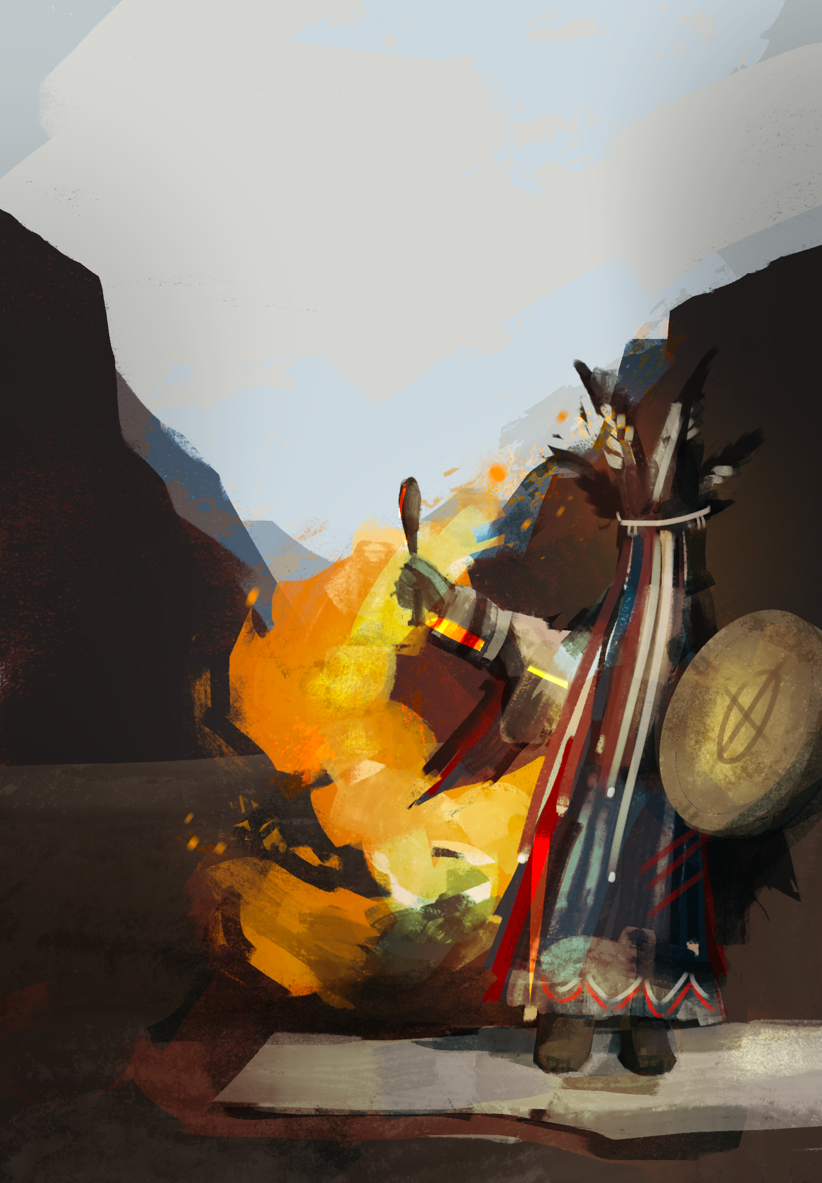 Native American Concept Art adobe art environmental graphic design illustration poster procreate