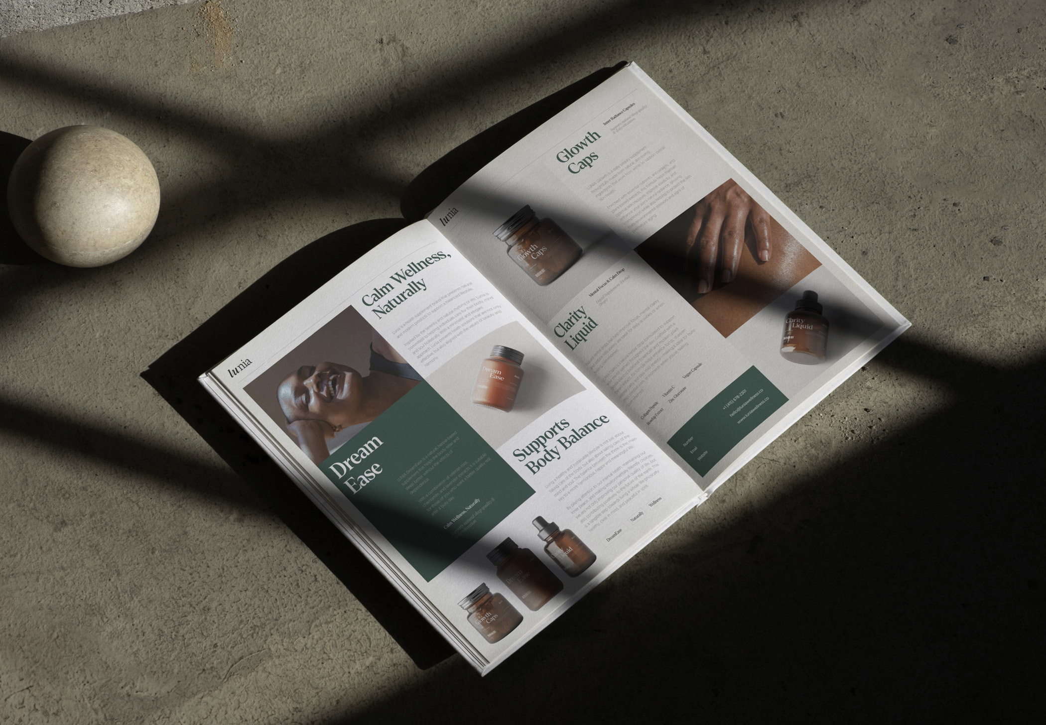 Lunia Case Study - Health Supplement Brand animation brand identity brand style guide branding color palette ecommerce graphic design logo logotype medicine packaging design print design supplementbranding typography ui uiux design ux website website design wellness brand