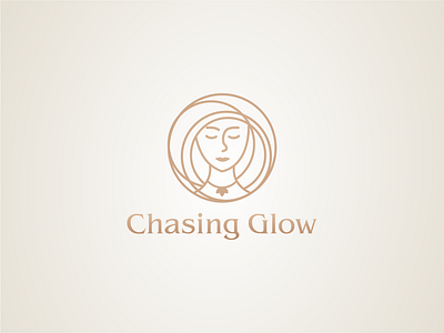 chasing glow boutique branding clean design glow graphic design logo simple vector