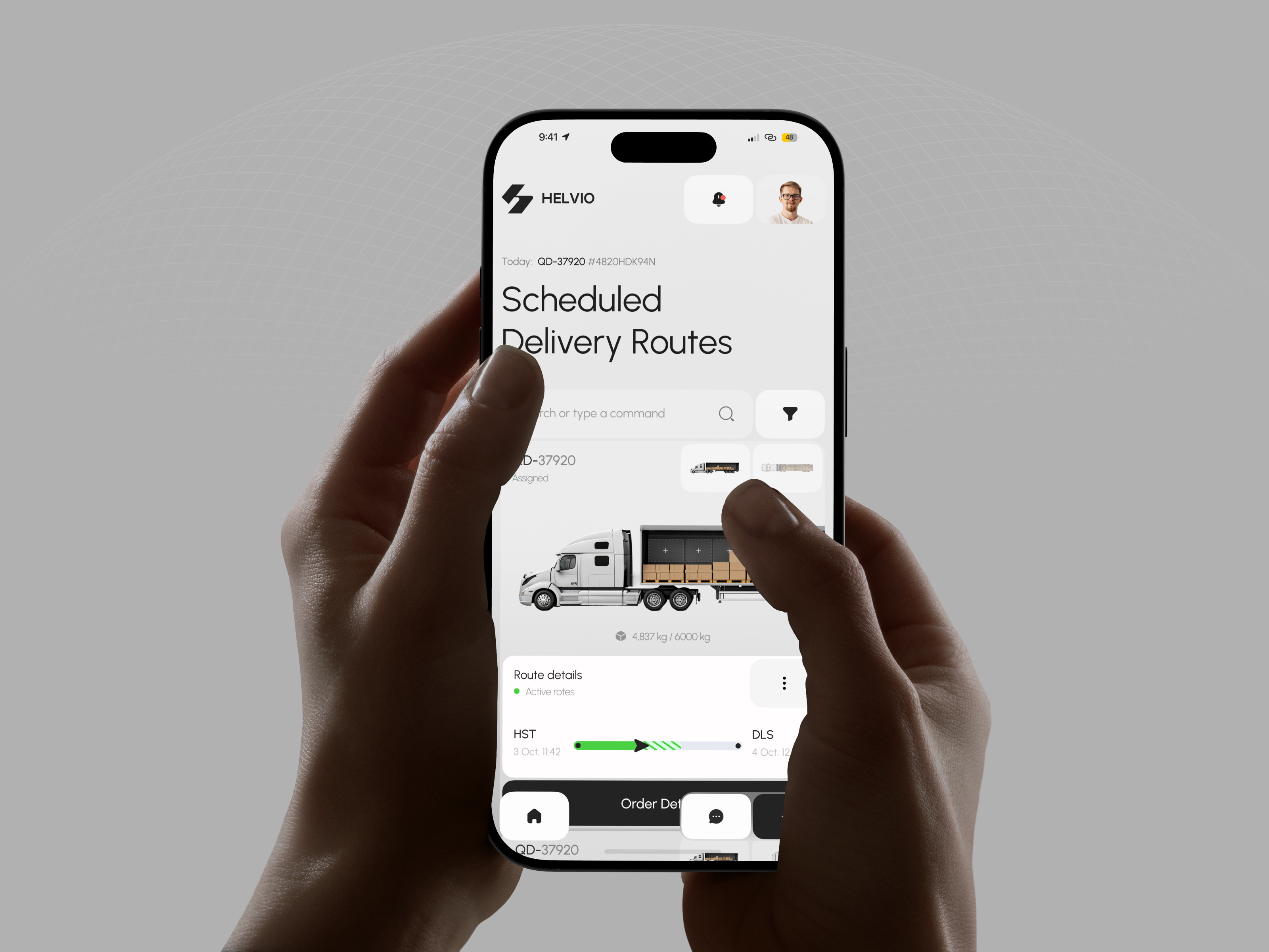 Helvio Logistics — Delivery Route Tracking Mobile App UI app app design b2b business crm dashboard delivery design interface logistics mobile mobile app product saas software tracking ui ui design ux ux design