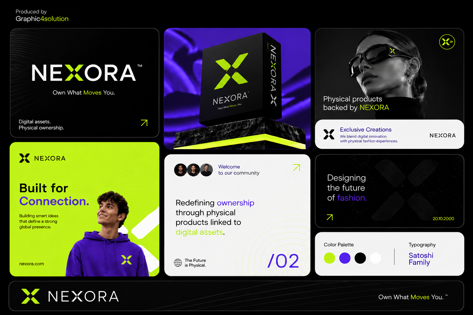 NEXORA — Digital Brand Identity & Visual Design art direction brand design brand guidelines brand identity branding creative direction digital branding digital identity futuristic branding graphic design innovation logo logo design logo inspiration minimal branding modern logo tech branding typography visual design visual identity