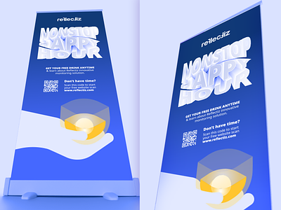 Rollup design for Reflectiz branding design graphic design marketing print print product rollup