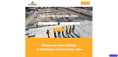 Construction Job Board bubble.io design web design website