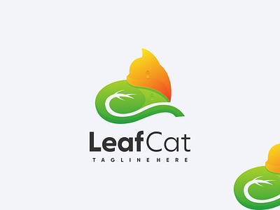 Leaf Cat Logo animal brand branddesign branding cat company design elegant graphic design illustration inspirations logo leaf lettering logo logofolio logoideas motion graphics sketch