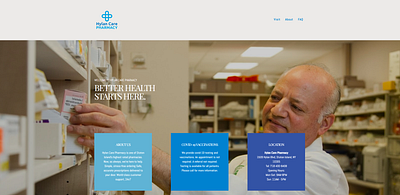 Pharmacy Landing Page branding design web design website
