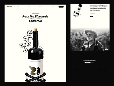 Rustic Ridge wine brand landing page UI design animation art direction branddesign branding creative design designer designinspiration digitaldesign graphics interactive design landingpage typography ui uxanimation uxdesign visual design webdesign wine winery