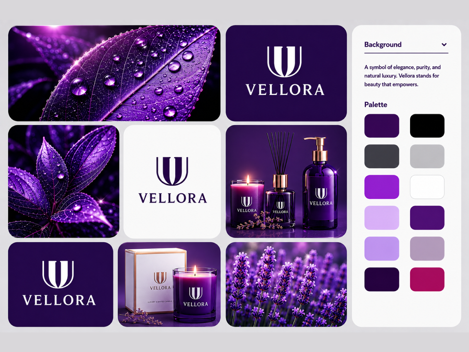 Vellora — Luxury Beauty Brand Identity & Visual Identity Design animation beauty brand beauty brand identity branding brandinidenty dector design design deucation visual idente gfx rima graphic design illustration logo luxury beauty identity luxury logo motion graphics premium branding skincare vector vellora visual identity design