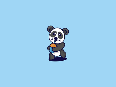 panda cute concept logo design app branding cartoon cute design graphic design illustration logo panda typography ui ux vector