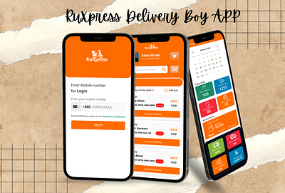 Delivery Boy App- Ahsan Habib Sunny ahsanhabibsunny android app app app ui delivery app design ui uiux ux
