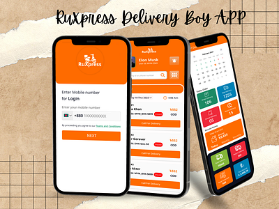 Delivery Boy App- Ahsan Habib Sunny ahsanhabibsunny android app app app ui delivery app design ui uiux ux