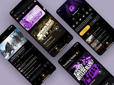 FreshCut iOS Gaming Video Clip Platform app design clips darkmode game gamers gaming ios mobile mobile app product design ui ui design ux ux design video video games visual design