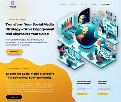 Social Media Marketing Agency Website Landing Page Design agency website branding design landing page landing page design social media social media marketing agency ui ux web design website