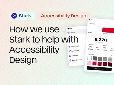 Using Stark for Accessibility aa accessibility app banking design design agency design process finance fonts interface mobile stark ui ux web