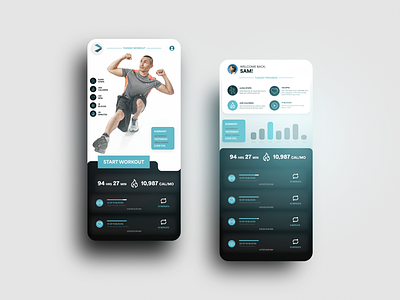 Your Trainer App app design branding design fitness graphic design identity ui ux vector